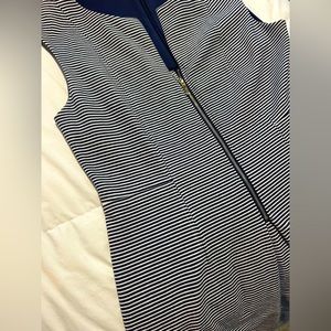 Tommy Hilfiger Blue White Stripe Zipper Shell Dress